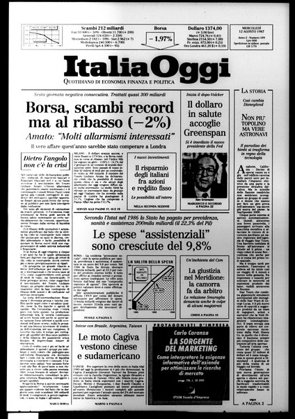 Italia oggi : quotidiano di economia finanza e politica